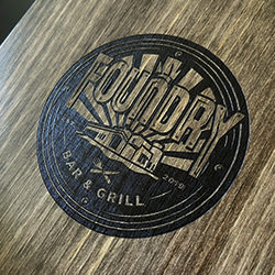 Etched Wood with Color Fill