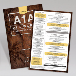 A1A Ale Works Lunch & Dinner Menus