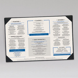 Bluewater Grille Menu Inserts