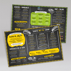 Miguel's Mex Tex Cafe Dinner Laminated Synthetic Menu