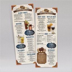 Sagebrush BBQ & Grill Drink Menu Card